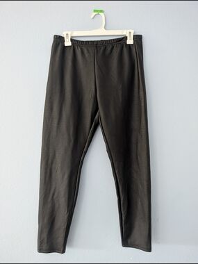 Black Faux Leather Stretch Pants
